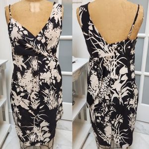 Stunning TRACY REESE Anthropologie Black/Cream Assymetrical Dress Not Worn NWOT